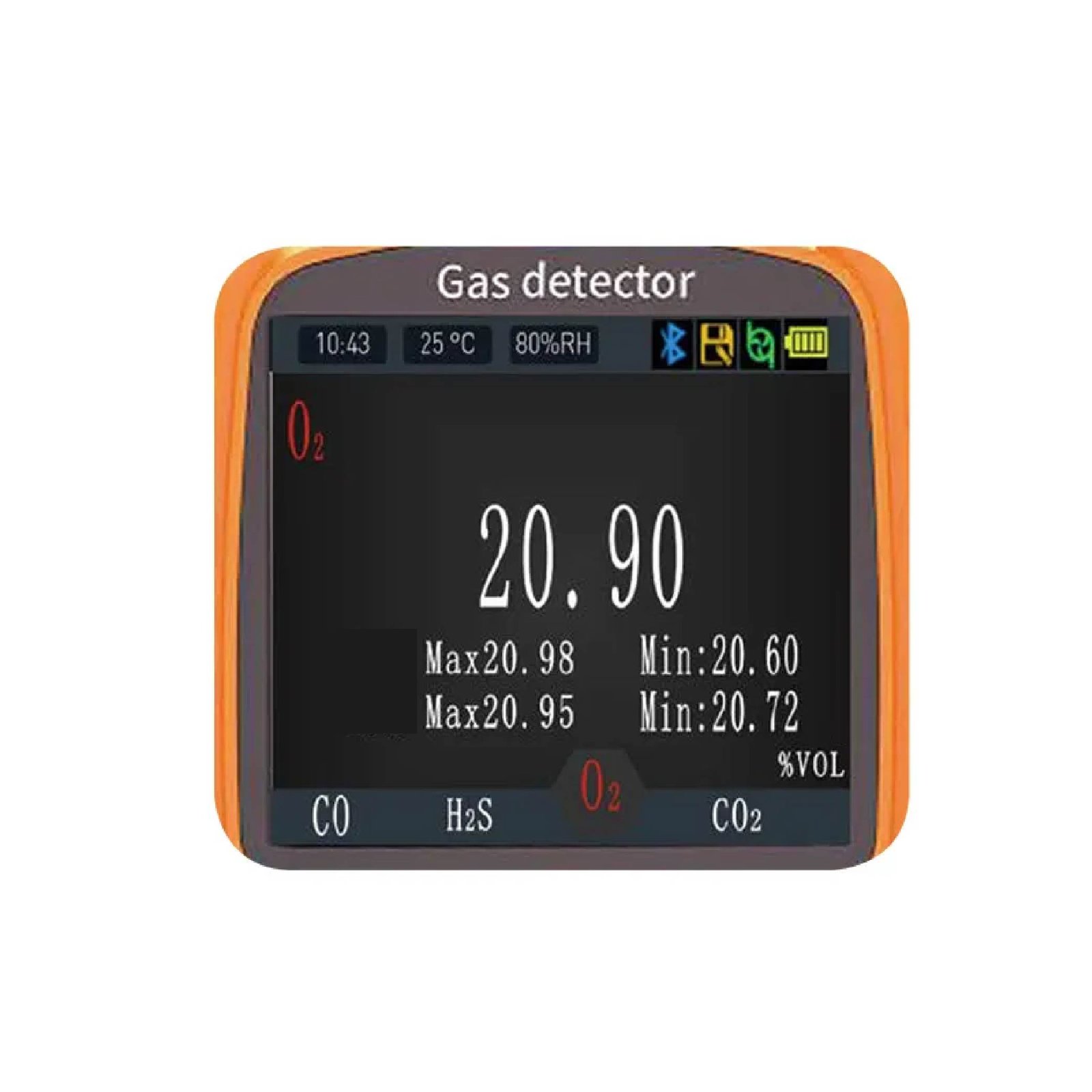 Enviro Test Construct Portable Multi Gas Detector Monitor Rechargeable 4 In 1 Gas Meter Tester Analyze - Image 2