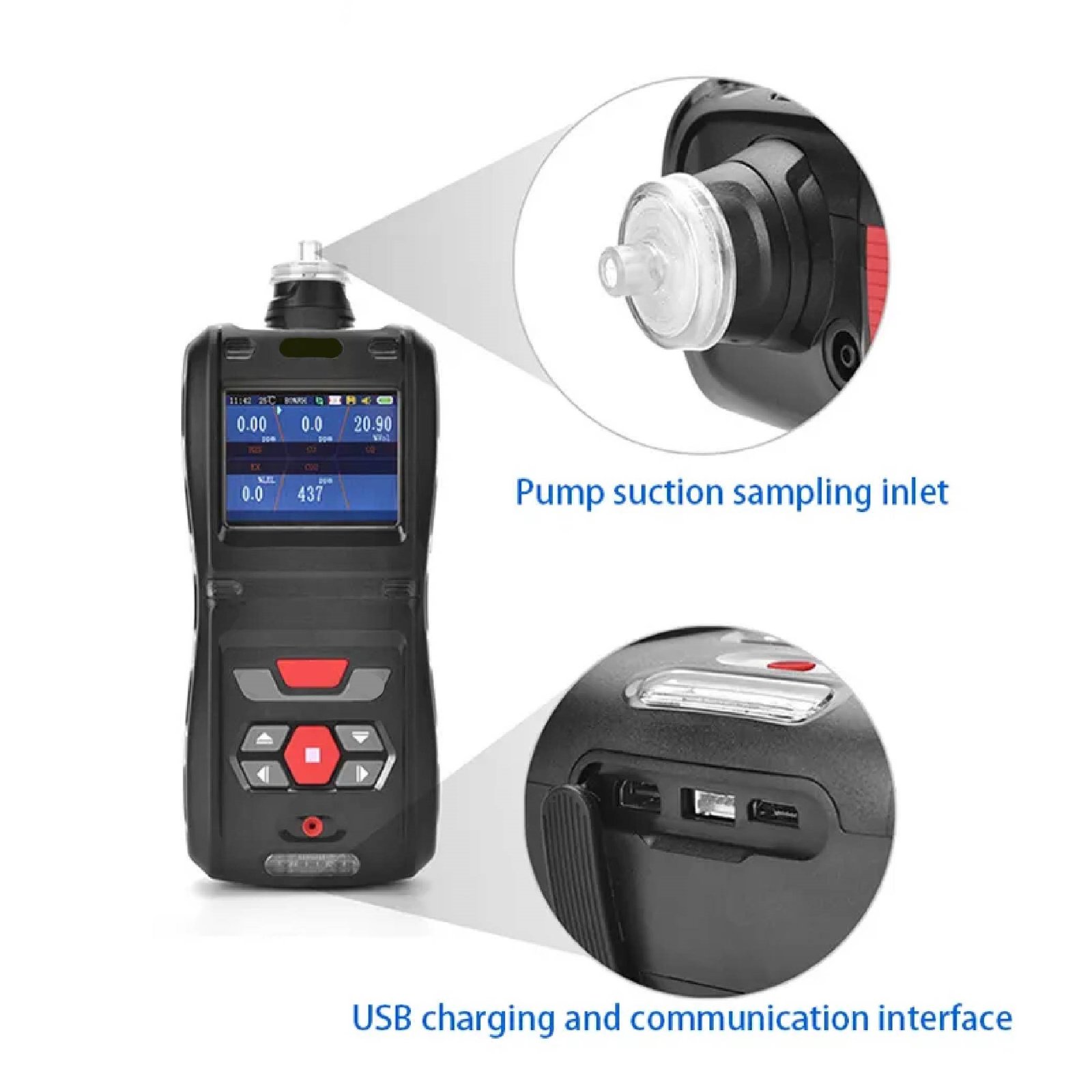 Enviro Test Construct Portable Five-in-One Toxic and Harmful Gas Detector Multi Gas Detector - Image 2