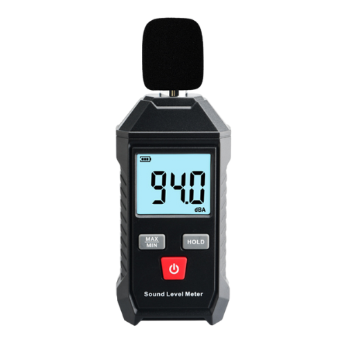 Red Digital Sound Level Meter 30–130dBA with Backlight Display - Enviro Test Construct