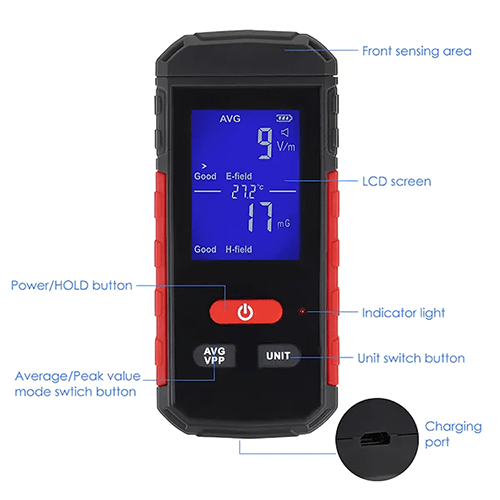 Enviro Test Construct Rechargeable EMF Radiation Detector - Image 5