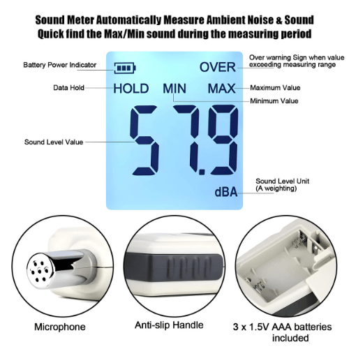 Enviro Test Construct Professional Digital Sound Level Meter - Image 4