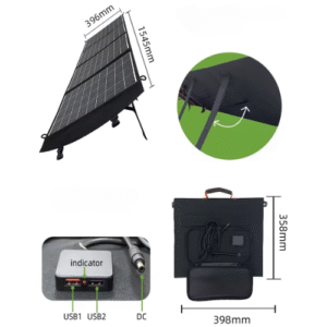 100 W/200 W Portable Foldable Solar Panel with Conversion Rate Up-to 22.5 % - Enviro Test Construct