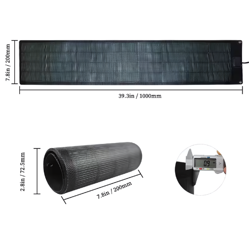 100 W/250 W Flexible Solar Panel Kit Narrowboats with Power Tolerance of 3 % - Enviro Test Construct - Image 2