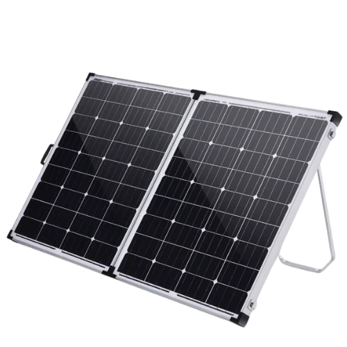 80 W Portable Folding Solar Panel With Standing Support - Enviro Test Construct