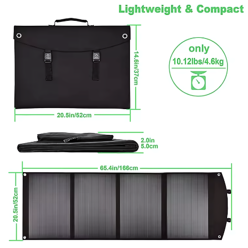 100 W Mono Foldable Solar Panel With Waterproof Capabilities - Enviro Test Construct