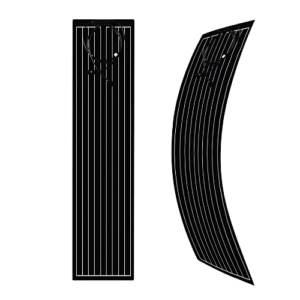 Custom Mono Full Black Thin Film Flexible Solar Panels with 17% Efficiency - Enviro Test Construct