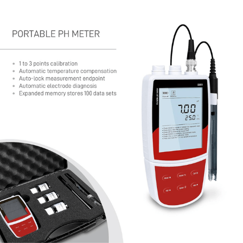 Enviro Test Construct 1-to-5-point Calibration Automatic Digital pH Meter - Image 2